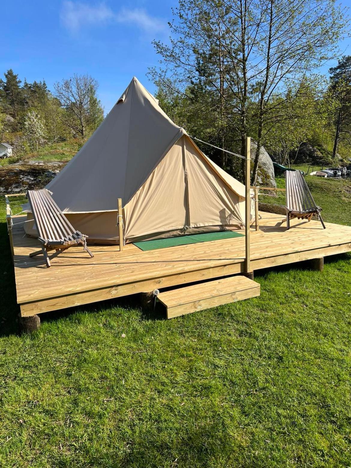 Hommen Gard Glamping Hotel Risør Exterior foto
