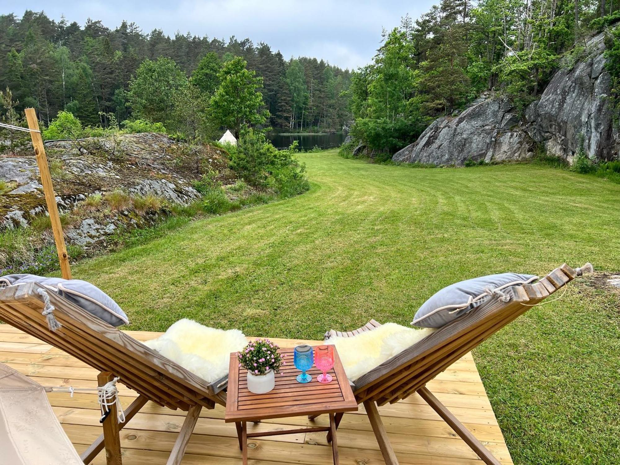 Hommen Gard Glamping Hotel Risør Exterior foto
